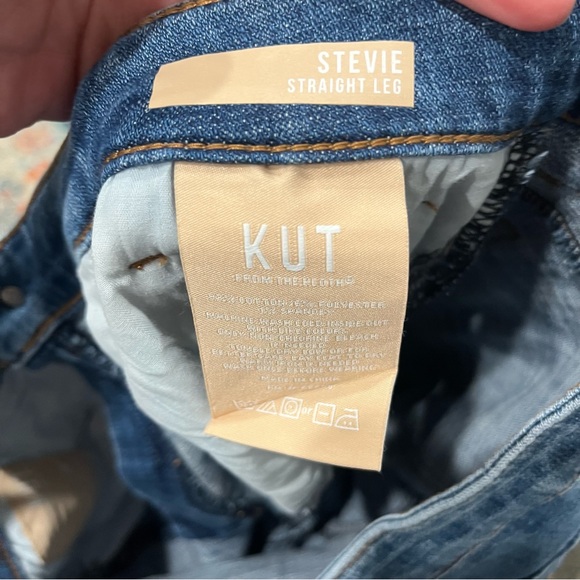 Kut From the Kloth Jeans Women's 12 Stevie Straight Leg Seamed Slit Denim - Picture 7 of 7